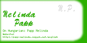 melinda papp business card
